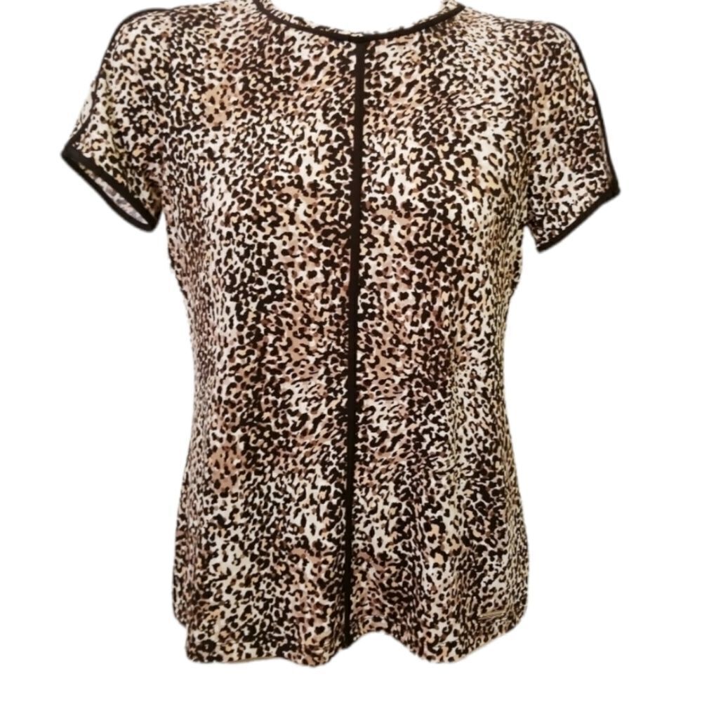 Calvin Klein Animal Print Blouse Size S‎